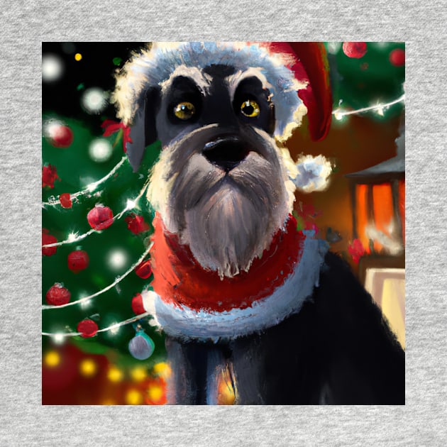 Cute Miniature Schnauzer Drawing by Play Zoo